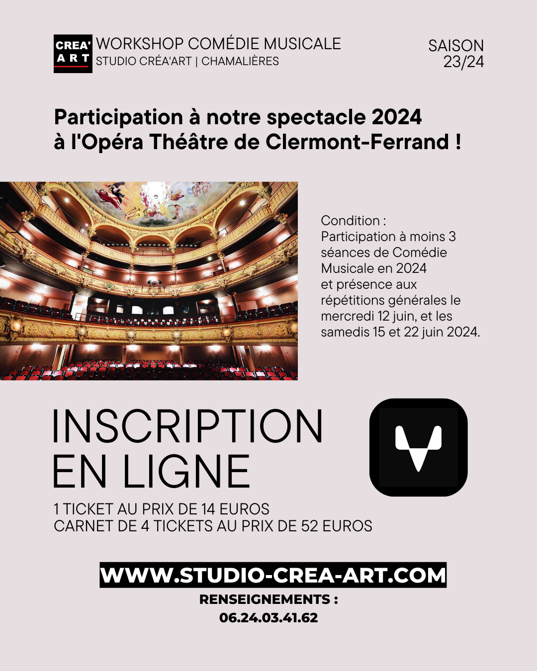 Flyers workshop comédie musicale CREA'ART Flyers workshop comédie musicale CREA'ART