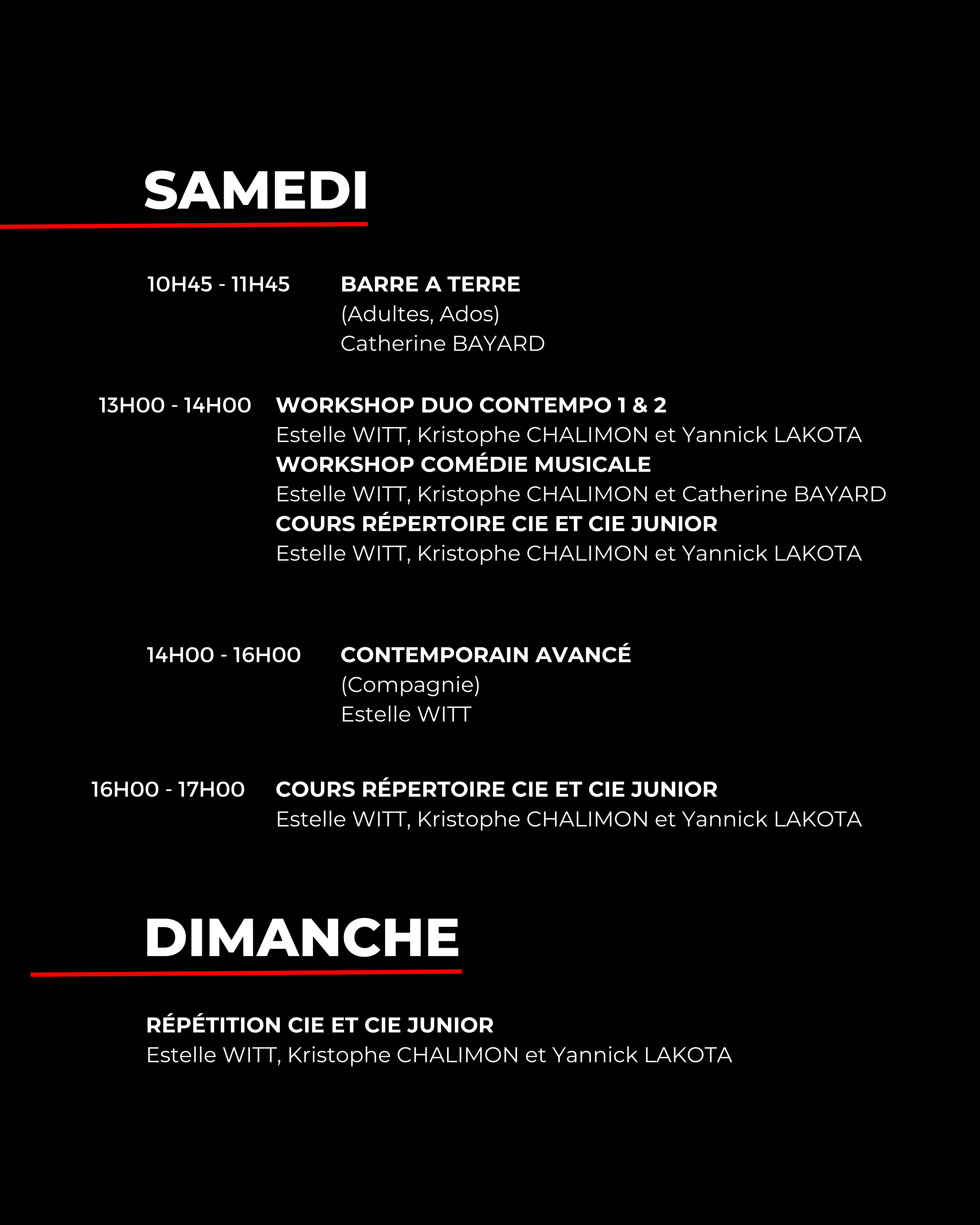 Planning_samedi_diamnche_crea'art planning mercredi enfant et street dance